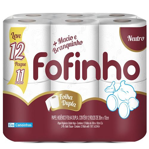 PAPEL HIGIENICO FOFINHO NEUTRO FOLHA DUPLA